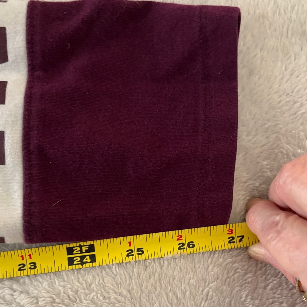 PINK Victoria's Secret Burgundy and White Quarter-Zip Pullover - Picture 14 of 15
